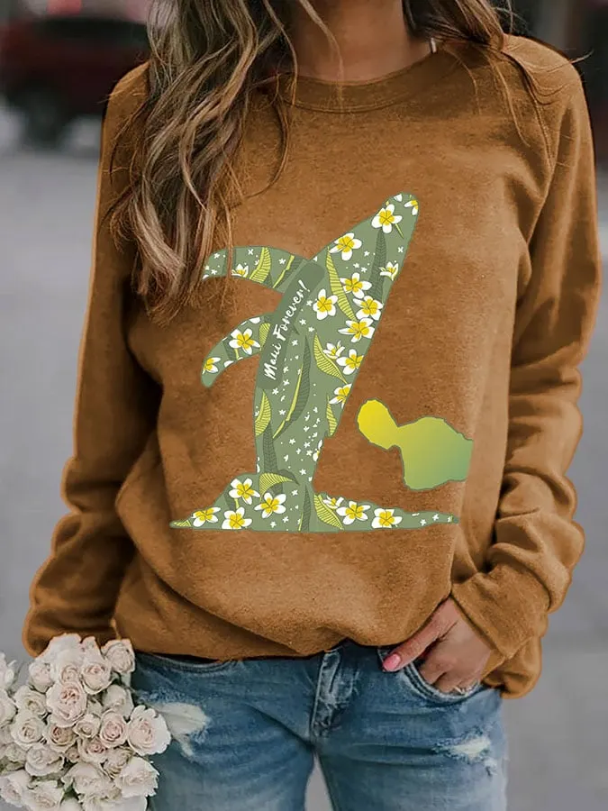 Women's Maui Forever Print Sweatshirt