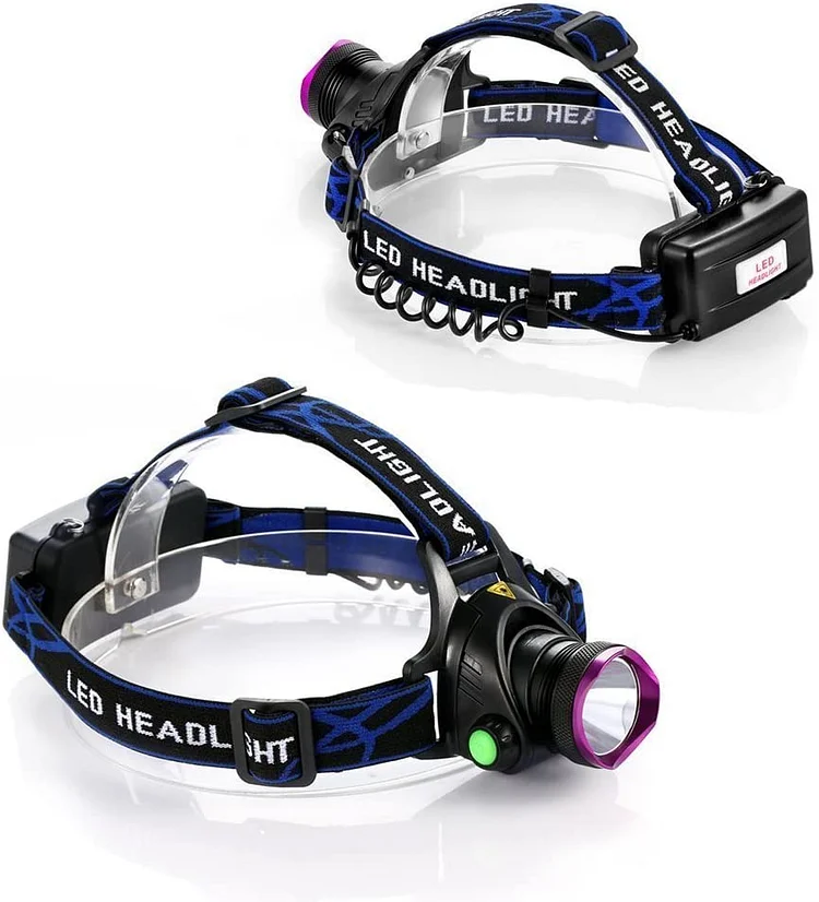 Lightess Head Lamps Rechargeable Headlamp Flashlight Super-Bright 2200  Lumens Waterproof Head Torch With Modes, XM-L T6 LED Powerful Headlight  For Camping Fishing Cycling Running Hiking Hunting