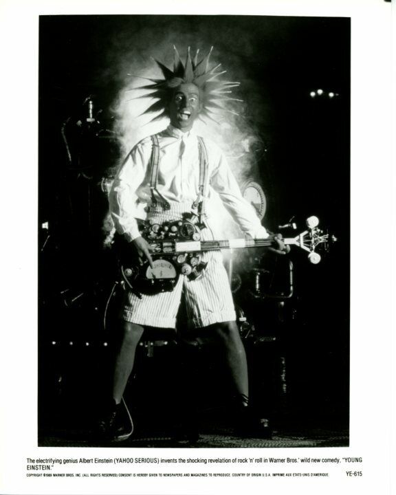 Yahoo Serious Young Einstein playing guitar Original Press 8X10 Photo Poster painting