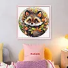 Raccoon-18CT Stamped Cross Stitch 25*25cm/9.84*9.84in tapestrymarket