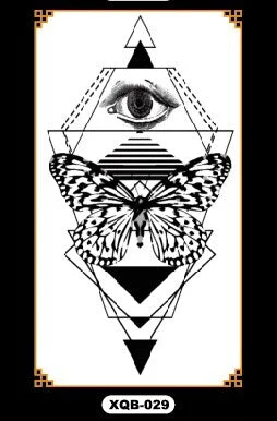 1pcs Watercolor cool henna rose flowers Temporary Body Tattoo Beautiful Shoulder thigh Back Body decor lace owl women body paint