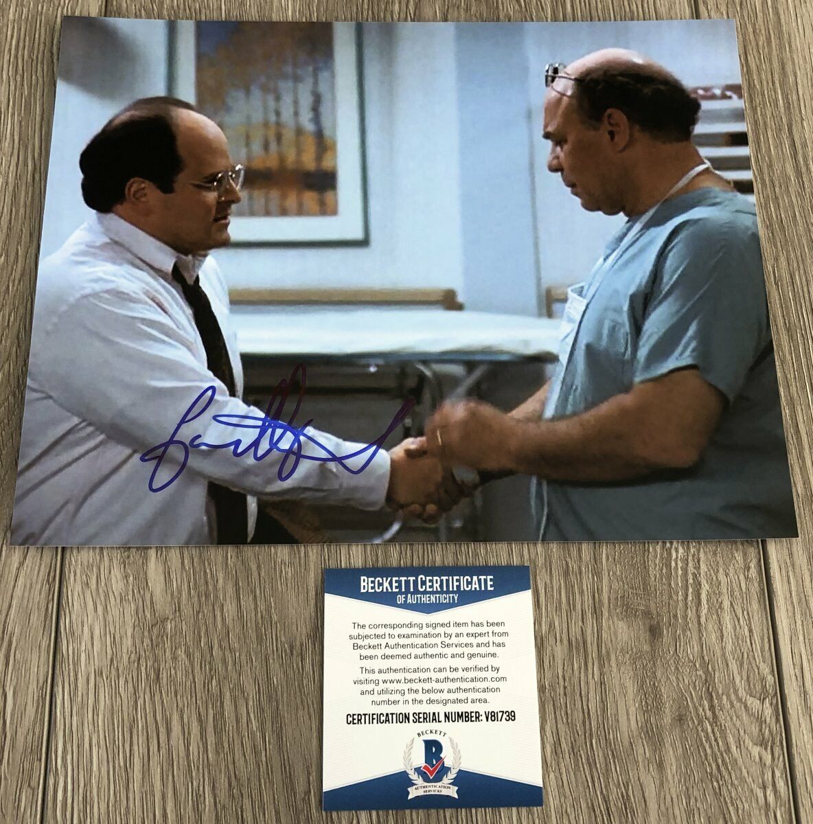 JASON ALEXANDER SIGNED SEINFELD GEORGE COSTANZA 8x10 Photo Poster painting C w/PROOF BECKETT COA