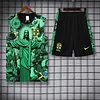 2025 Brazil Pre-Match Training Green Vest+Shorts Football1:1 Thai Quality