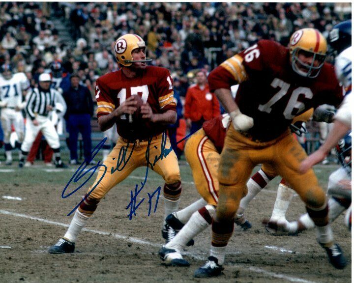 BILLY KILMER signed autographed 8x10 NFL WASHINGTON REDSKINS Photo Poster painting