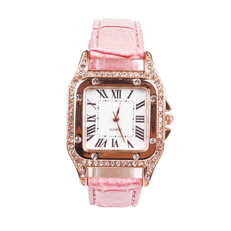 Casual Solid Color Buckle Quartz Women’s Watches
