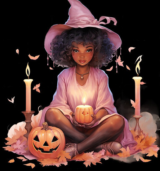 Halloween Pumpkin Witch Girl 11CT Stamped Cross Stitch 50*60CM