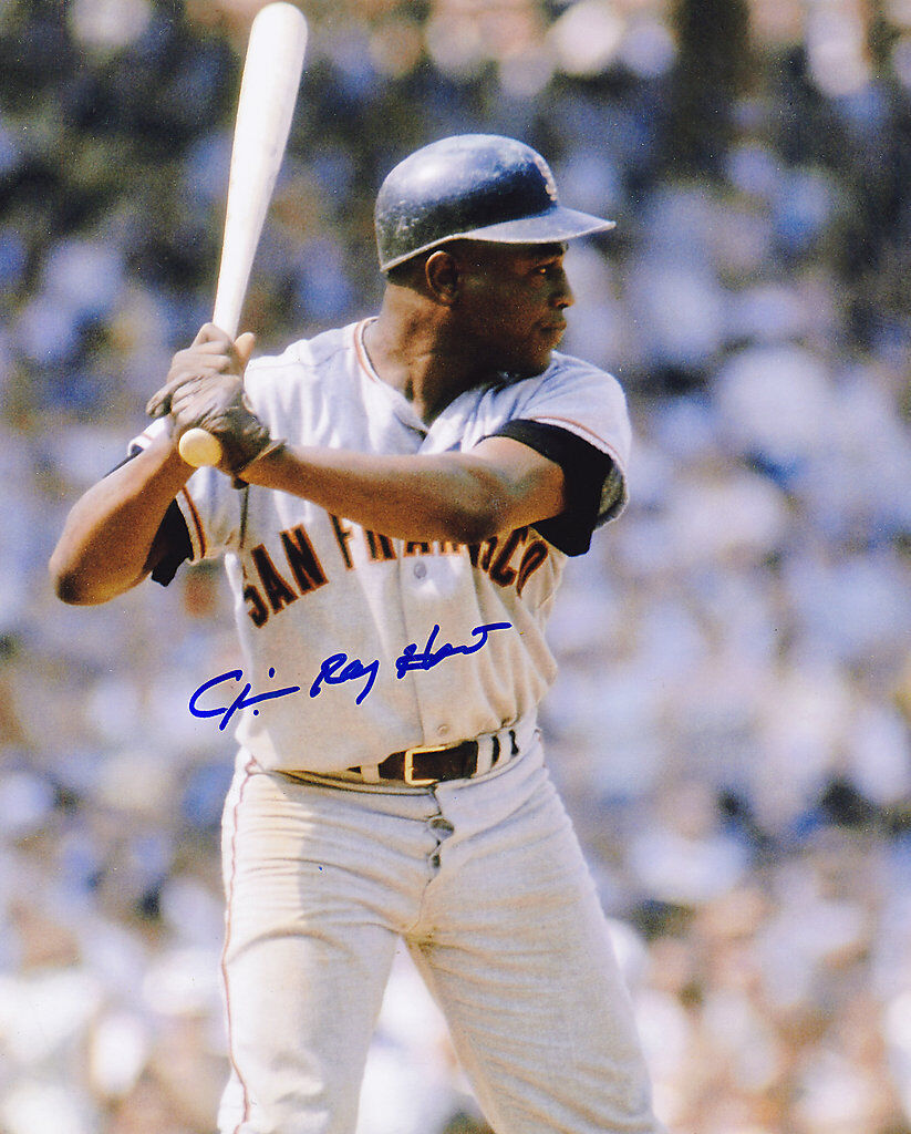 JIM RAY HART SAN FRANCISCO GIANTS ACTION SIGNED 8x10