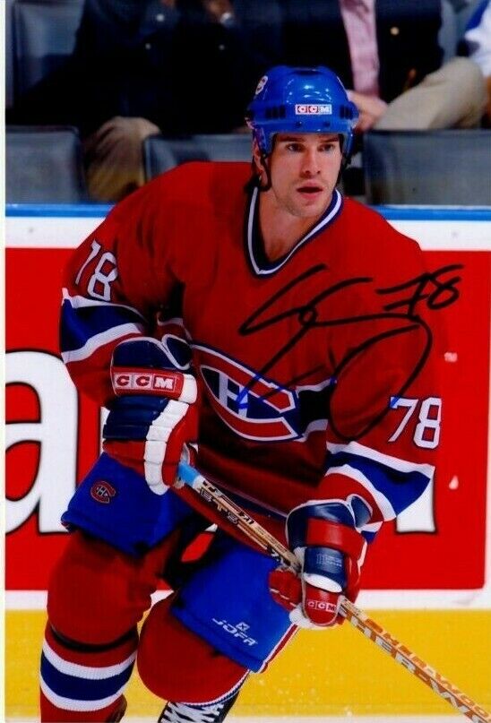 ERIK LANDRY autographed SIGNED MONTREAL CANADIENS 4x6 Photo Poster painting