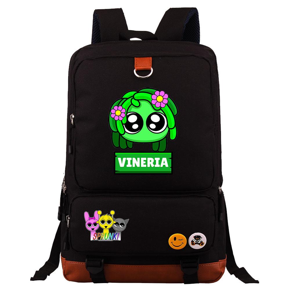 Mayoulove Sprunki Backpack Lightweight Design with Adjustable Straps for School and Outdoor Activities-Mayoulove