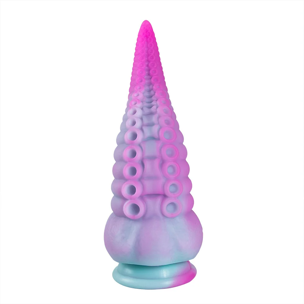 8in Multi-colored Tentacle Dildo Anal Plug Buttplug Monster Dildo (Triton)5