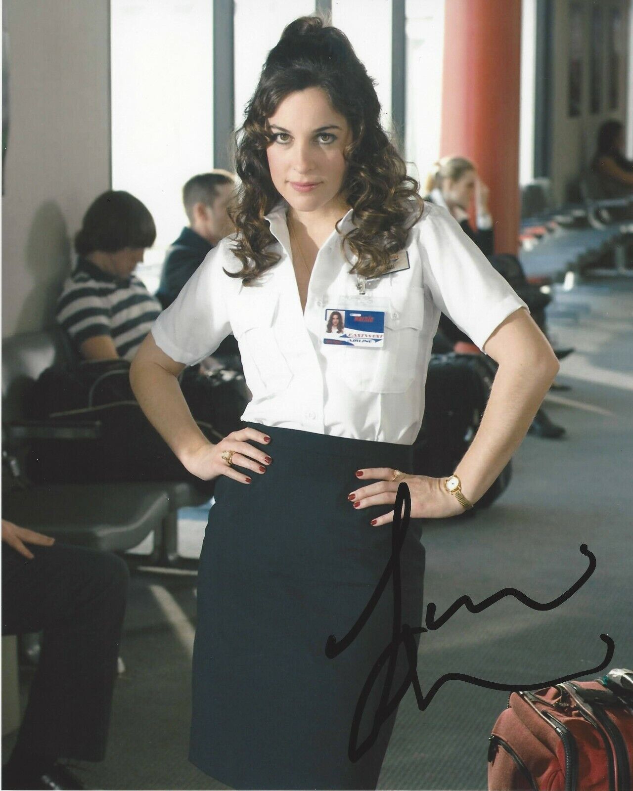 ACTRESS LINDSAY SLOANE SIGNED THE ODD COUPLE 8x10 Photo Poster painting A w/COA PLAYING HOUSE