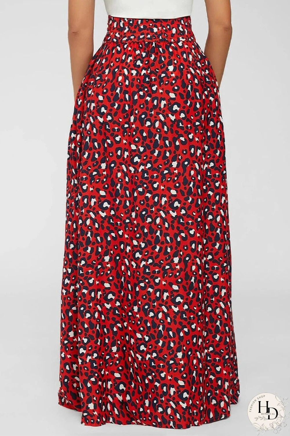 Red Fashion Polyester Print Bottoms