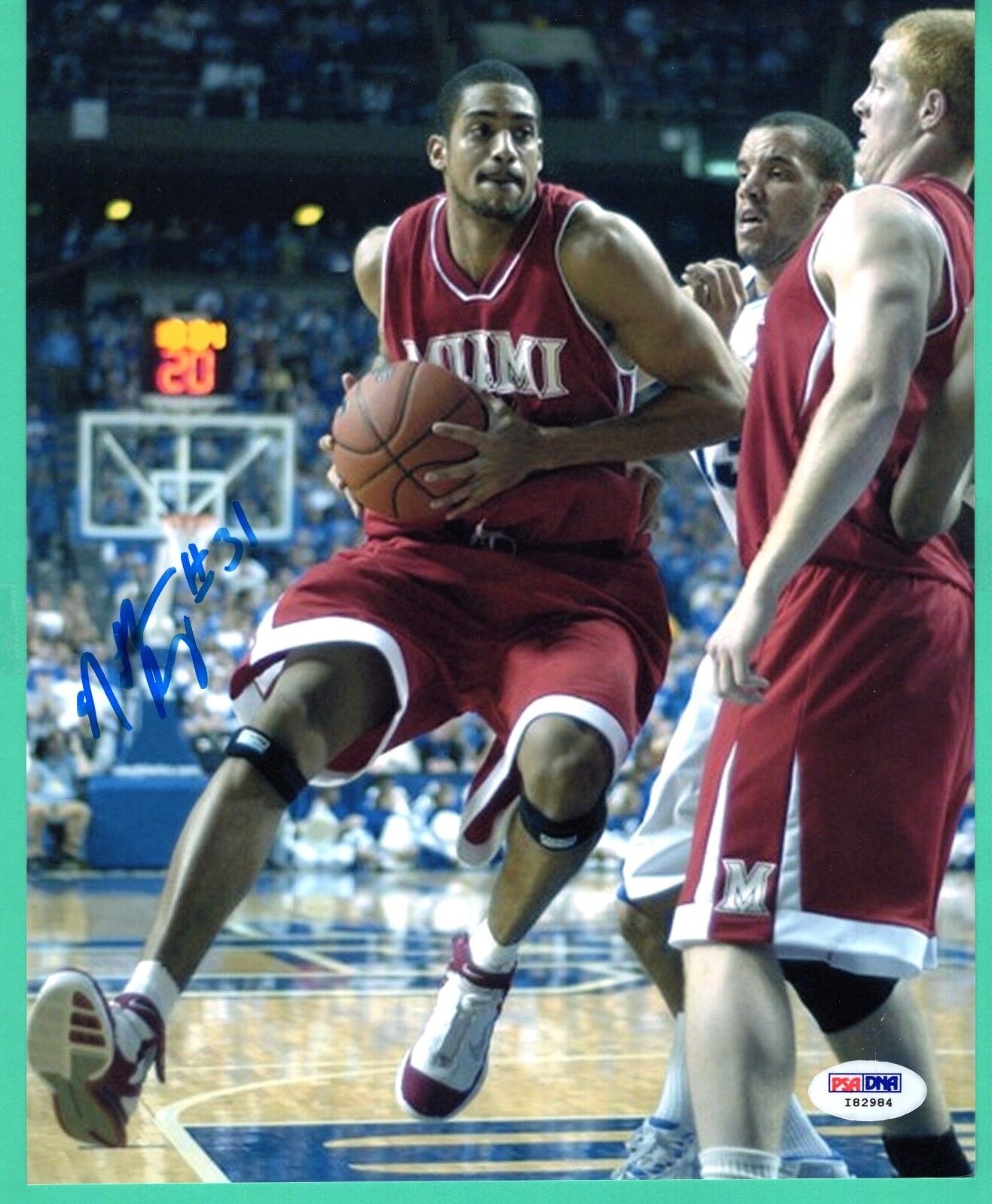 Nathan Peavy Basketball Miami Hand Signed Autograph 8x10 Photo Poster painting PSA/DNA COA