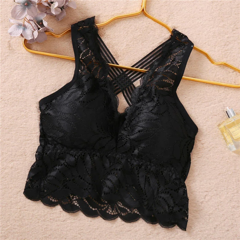 Sexy Tank Crop Tops for Women Camisole Female Underwear 4 Solid Color Lace Crop Top Streetwear Sleeveless Floral Camis Femme