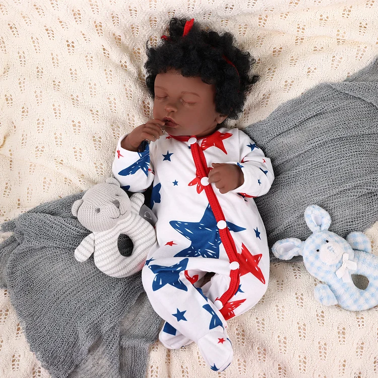 Babeside 20 inch Lifelike Reborn Baby Dolls Baby African American Boy Pasha