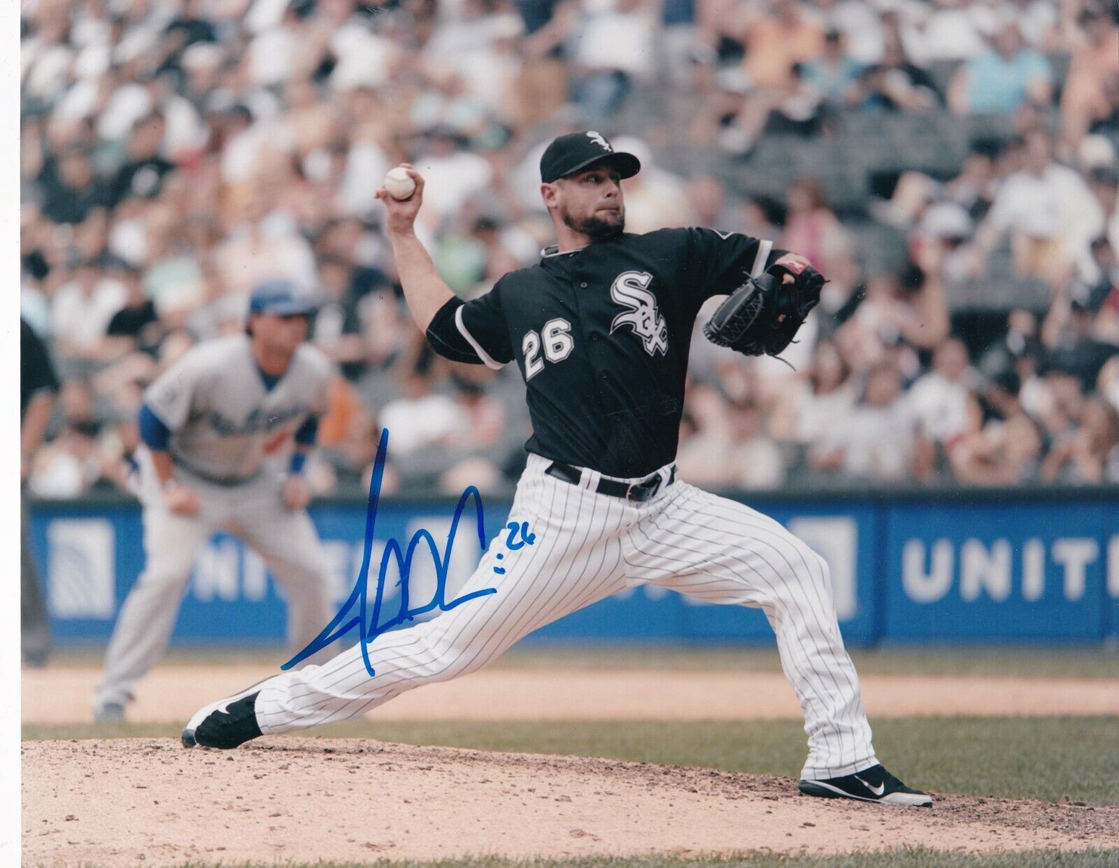 JESSE CRAIN CHICAGO WHITE SOX ACTION SIGNED 8x10