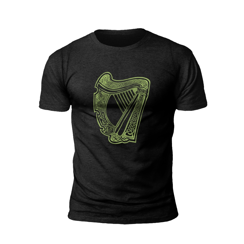 Celtic Harp T-Shirt: Embroidery of Traditions