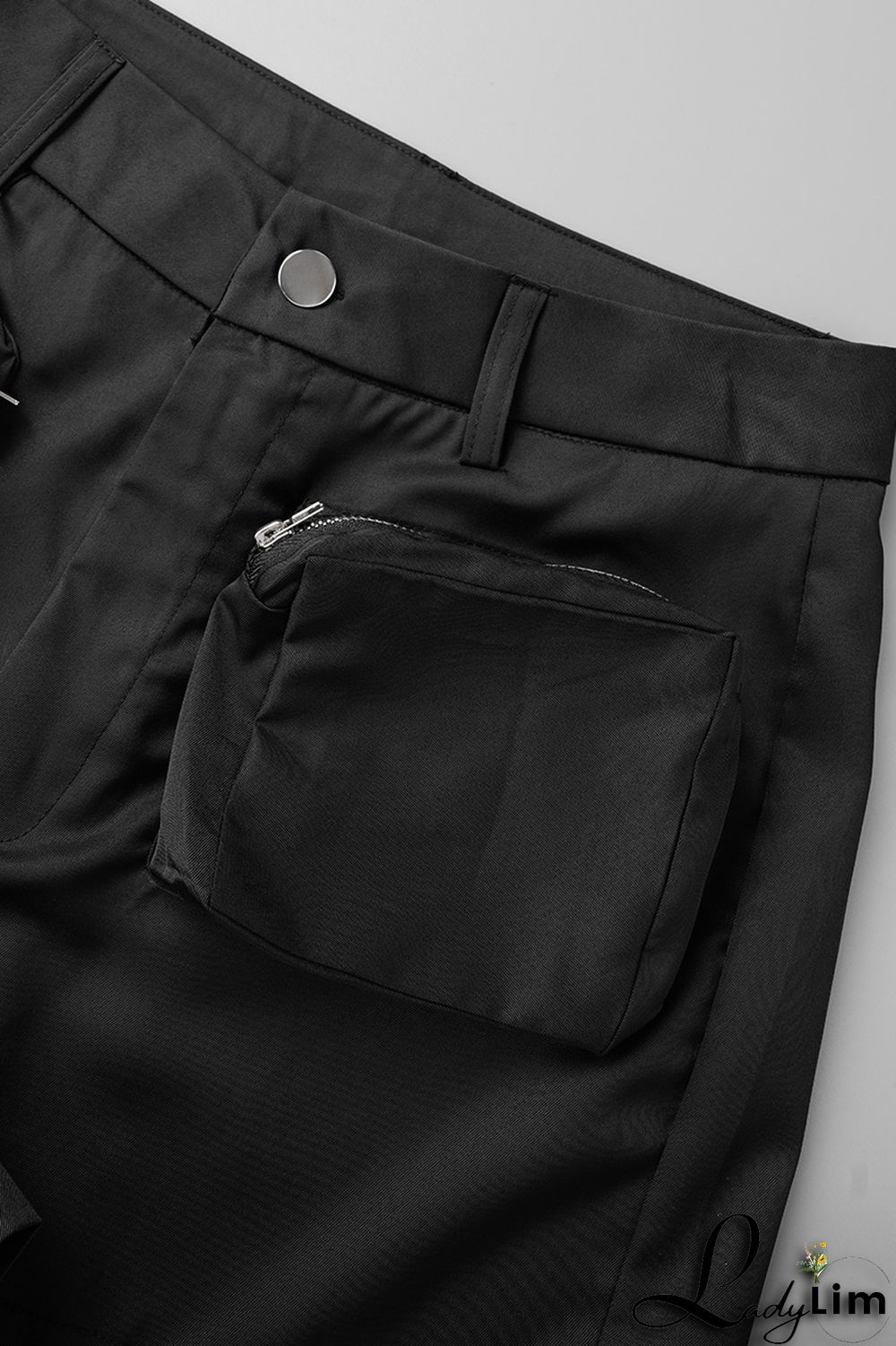 Olive Green Sexy Street Solid Patchwork Pocket Backless Sleeveless Two Pieces