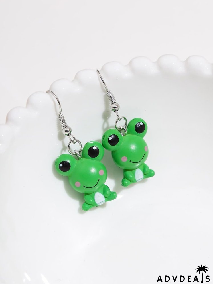 Cartoon Frog Drop Earrings
