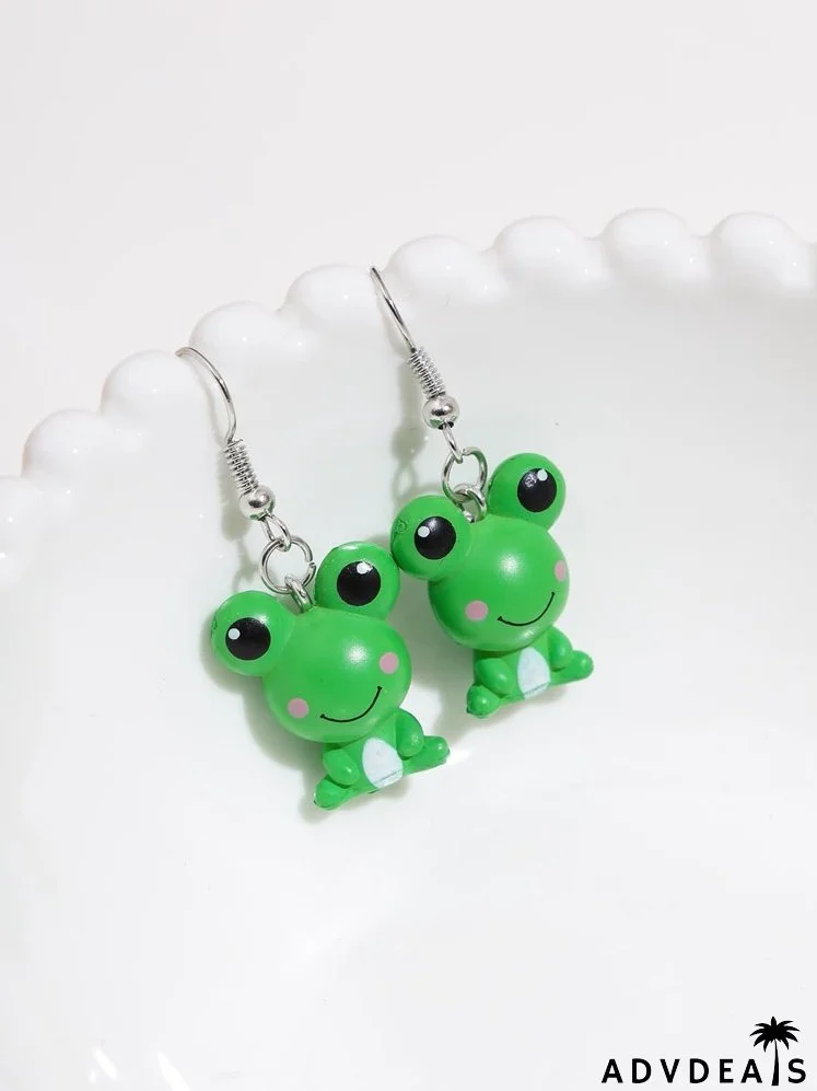 Cartoon Frog Drop Earrings