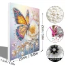 (Pre-Framed)Butterfly Flower-Special Shape Diamond Painting Kit(25x25cm)