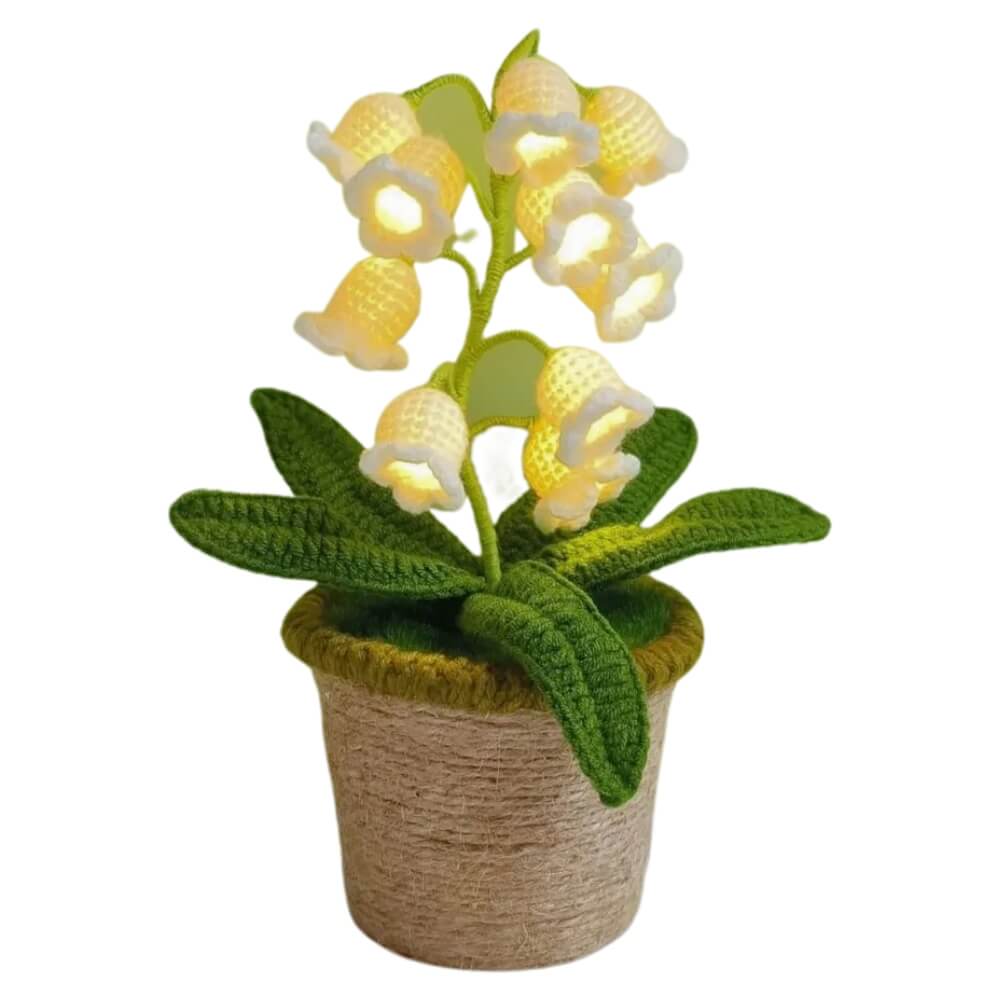 Valentine's Day Crochet Artificial Lily of The Valley Lamp