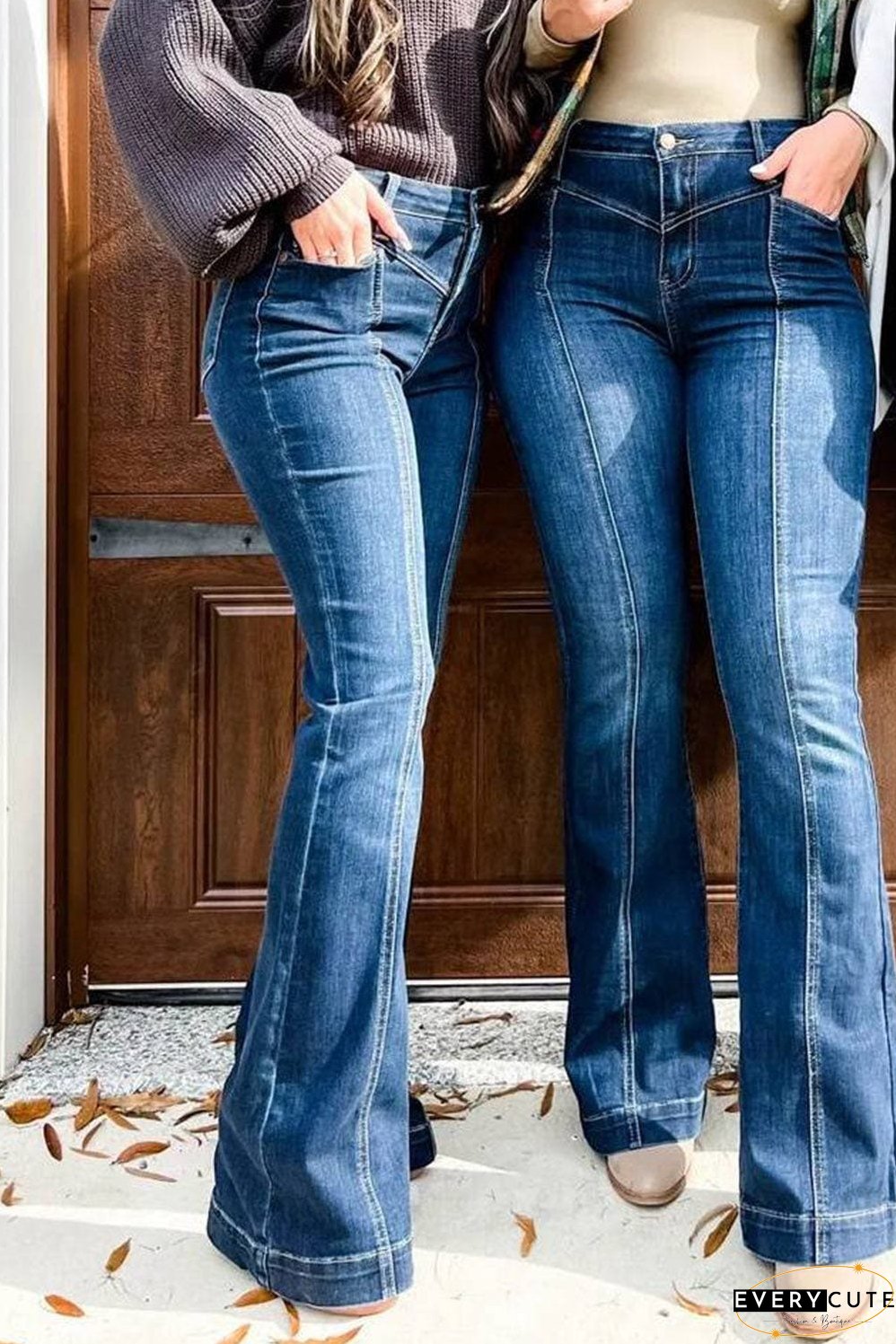 Trendy Flared Leg Jeans