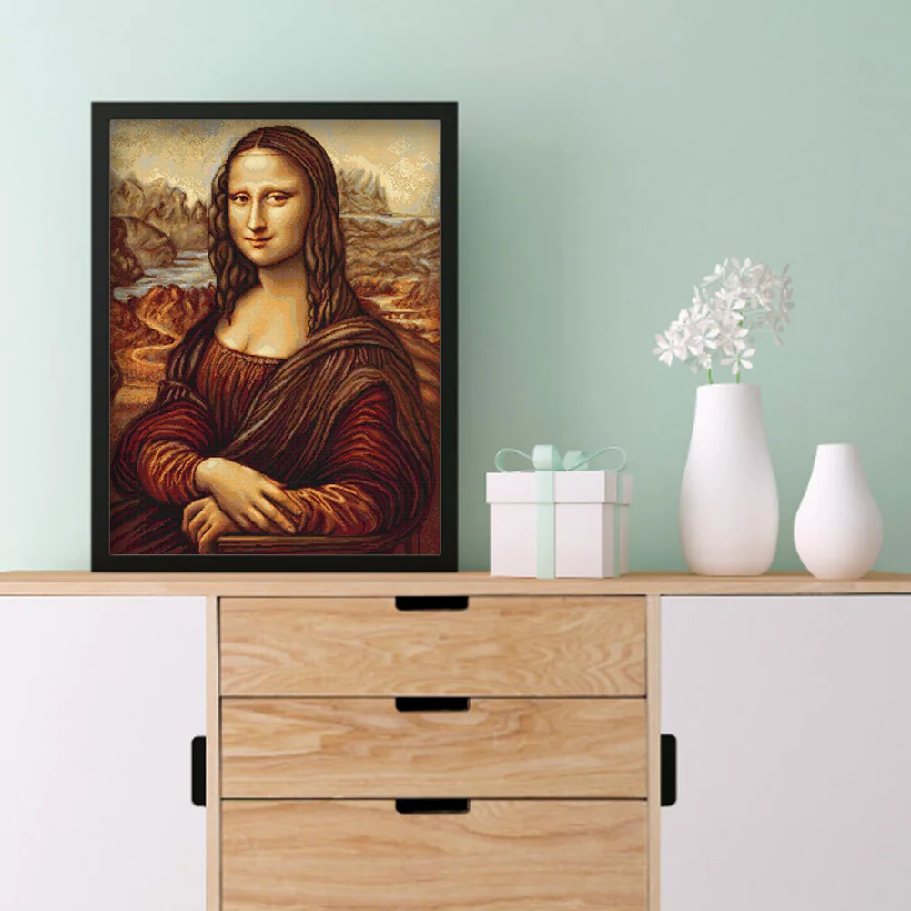 11CT Full Stamped Cross Stitch - Mona Lisa(Canvas|40*50CM)