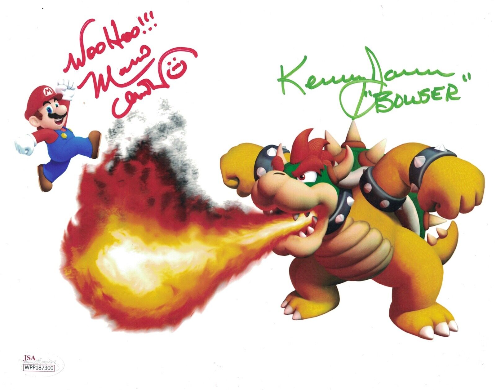 CHARLES MARTINET & KENNY JAMES Signed 8x10 Nintendo Super Mario Photo Poster painting JSA COA