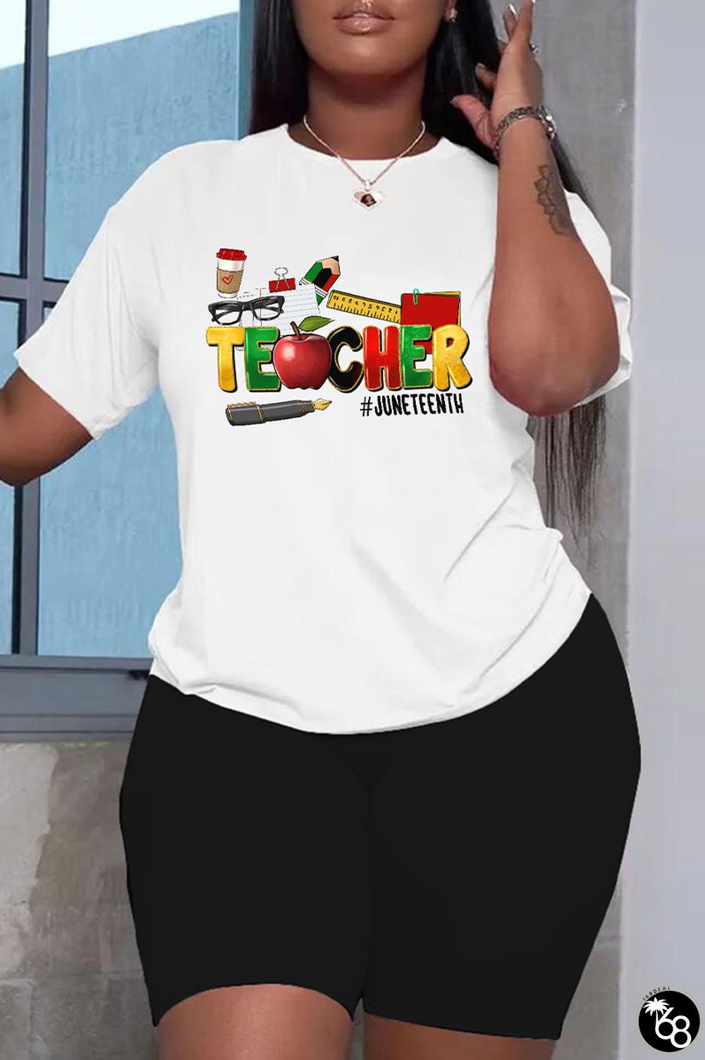 Casual Letter Printing O Neck Plus Size Two Pieces | 168DEAL
