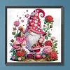 >SALE<5D DIY Partial Special Shaped Drill Diamond Painting Heart Gnome Decor 30x30cm