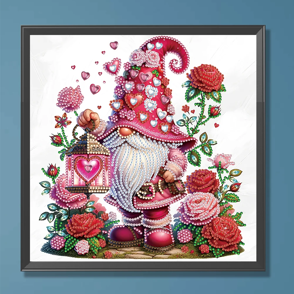 Diamond Painting - Partial Special Shaped Drill - Love Gnome(Canvas|30*30cm)