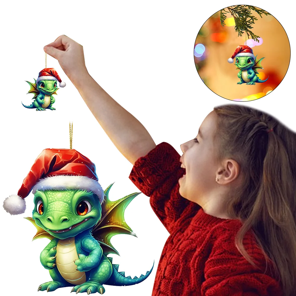 Statue Of Baby Dragon Acrylic Handmake Dinosaur Figurines Cartoon (Navy Blue)