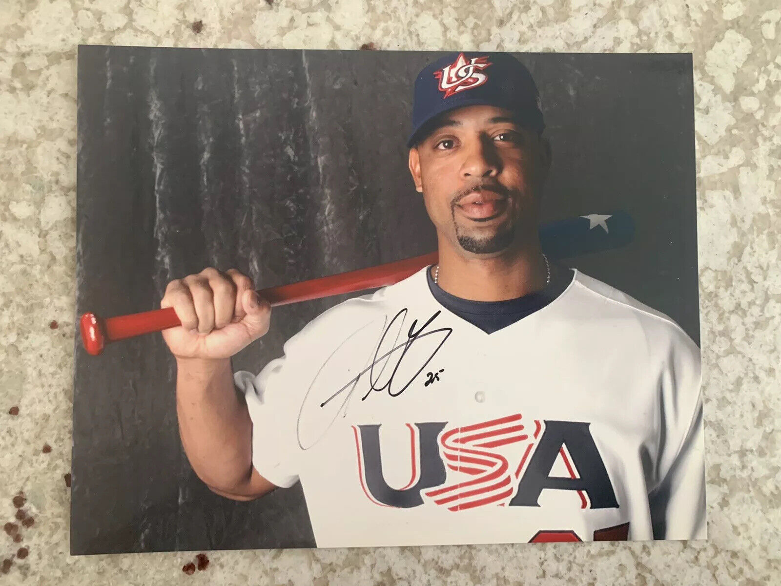 Derrek Lee Signed Team USA 8x10 Photo Poster painting Chicago Cubs