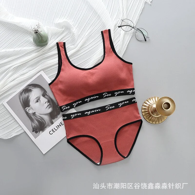 Billionm Lingerie Set Women's Underwear Bra Brief Suit Female Crop Top Panties Intimates Accessories