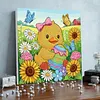 Easter Duck DIY Perlenmalerei Kunstsets mit Rahmen 25x25 cm Perlengem&auml;lde Bildkunst Basteln f&uuml;r Erwachsene Anf&auml;nger Wanddekoration f&uuml;r Zuhause