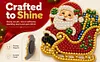 6PCS Santa Claus Series DIY Pearl Diamond Painting Christmas Fridge Magnets, Sparkling Rhinestone Refrigerator Magnet Craft Kit for Home Decor & Gifts