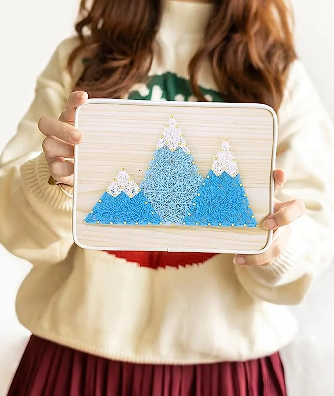 String Art - Snowy Mountains