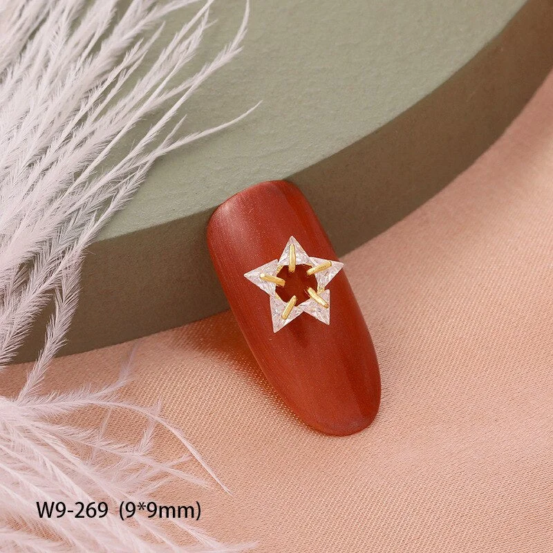 2pcs 2021 New 3D Metal Zircon Nail Art Jewelry Top Zircon Crystal Manicure Zircon Diamond Pendant Japanese Nail Decoration