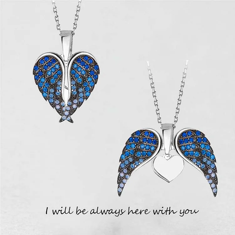 Angel Wings Heart Necklace