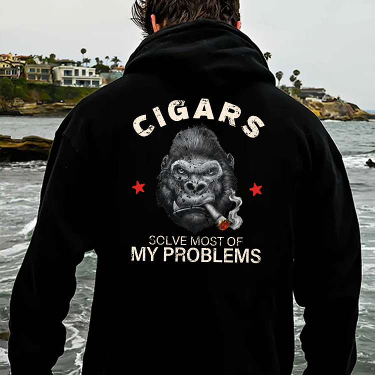 Cigars Solve Most Of My Problems Hoodie