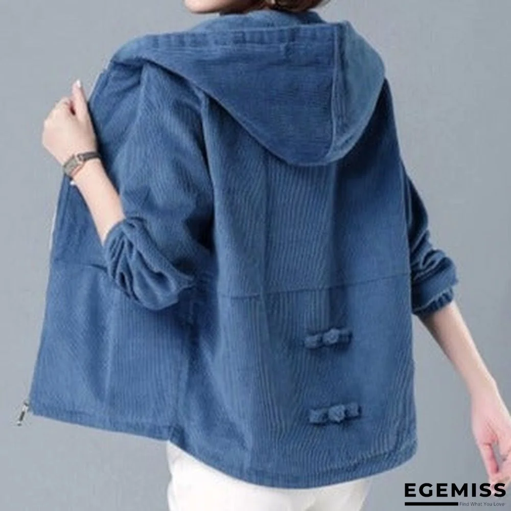 Autumn Winter Loose Short Jacket Casual Corduroy Jacket Women | EGEMISS