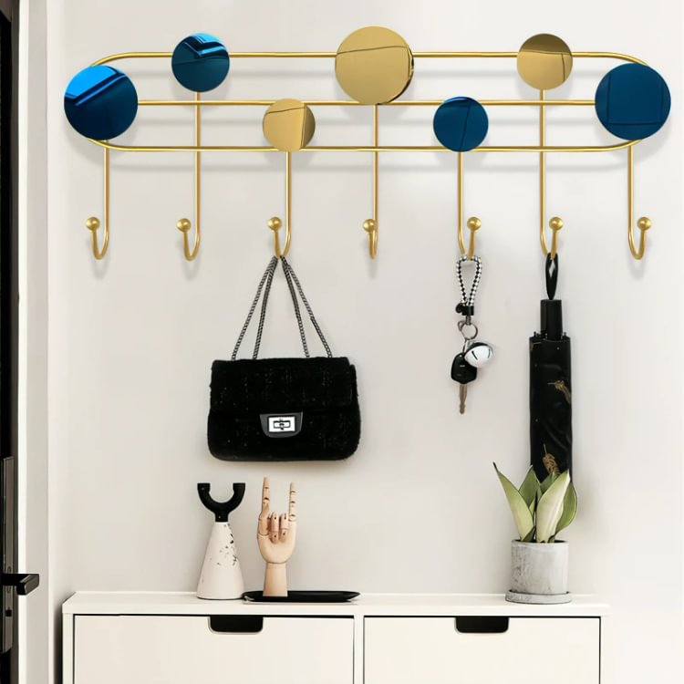Homemys Nordic 3D Metal Geometry Hooks Home Wall Decor Art