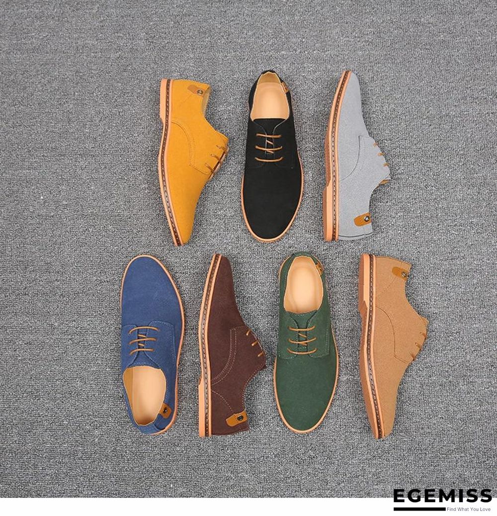 Big Size Suede Leather Men Shoes Oxford Casual Classic Shoes Comfortable Footwear | EGEMISS