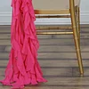 1 Set Fuchsia Chiffon Hoods With Ruffles Willow Chair Sashes