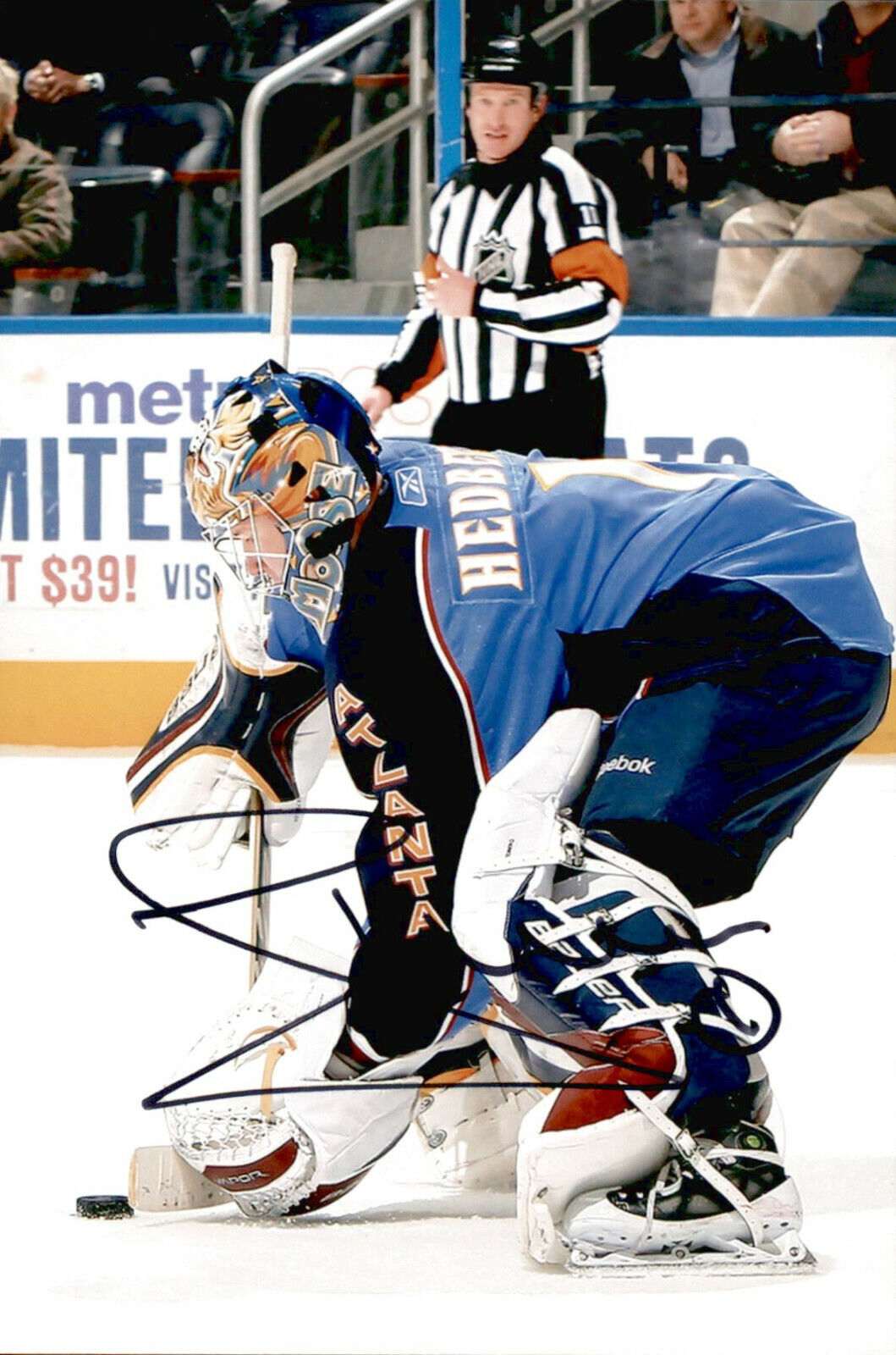 Johan Hedberg SIGNED autographed 4x6 Photo Poster painting ATLANTA THRASHERS