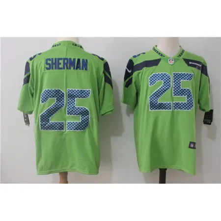 Men's  Seattle Seahawks #25 Richard Sherman Green Stitched NFL Vapor Untouchable Limited Jersey