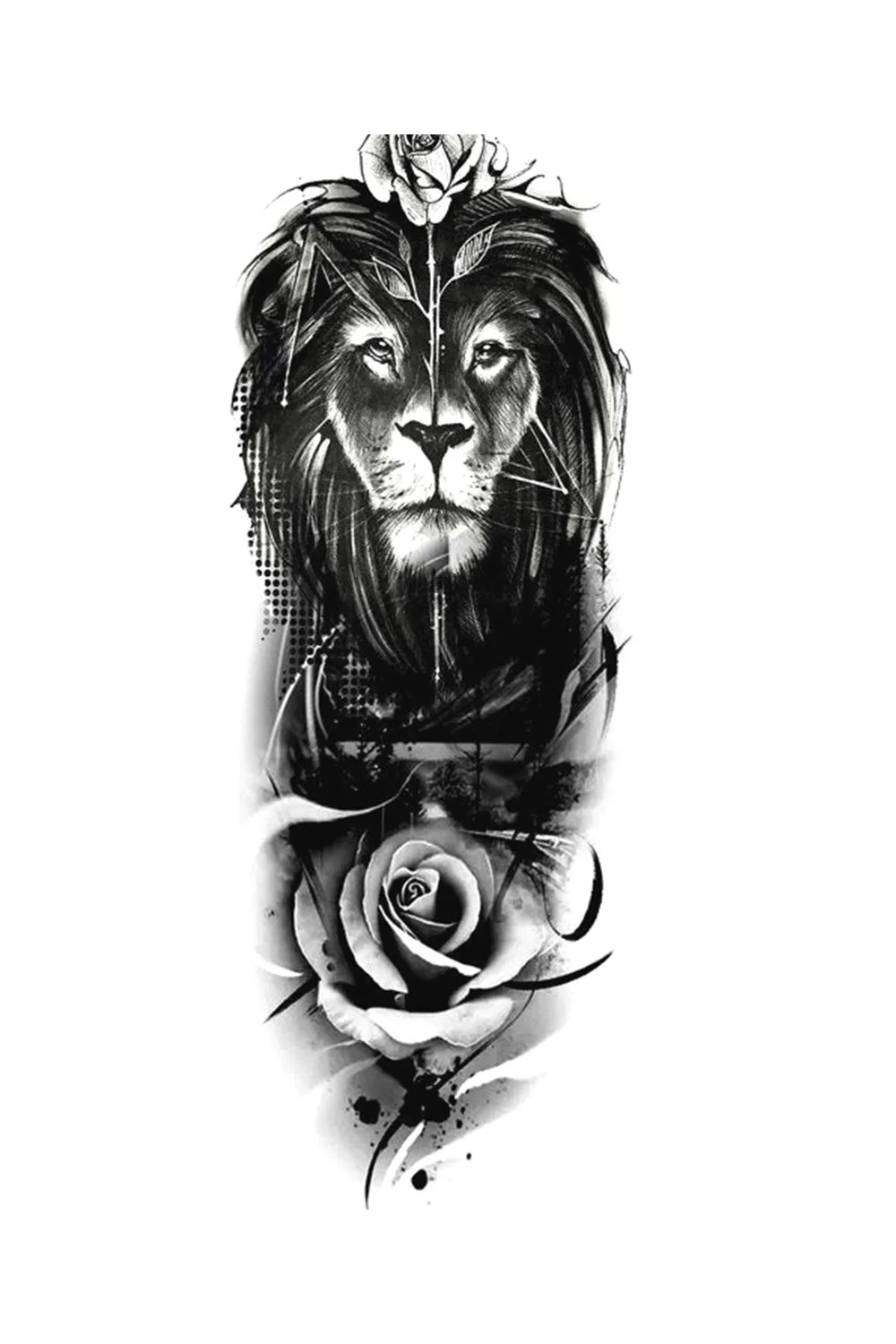  Temporary Tattoos Skeleton Hand For Men Women Horrer Adult Wolf Tiger Full Skull Totem Tatto Body Arm Legs Tattoos 921-1