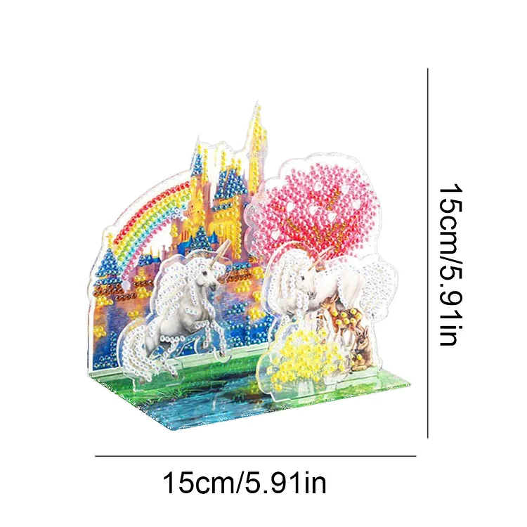 Cheap Full Square Diy 5d Diamond Painting Unicorn Castle Diamond