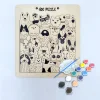 Stacking Cat, Dog, Farm Park, Little Monster Coloring Book Alien Jigsaw Puzzles